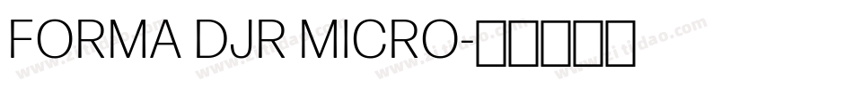 FORMA DJR MICRO字体转换